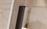 BESCO - Walk-in sprchovací kút VAYO BLACK - FARBA rámu - Čierna, Rozmer A - 140, Rozmer C - 200, Smer zatvárania - Univerzálne Ľavé / Pravé, Výplň - Číre bezpečnostné sklo - 8 mm BCVAYO140BC