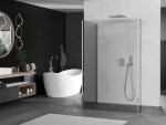 MEXEN/S - Kioto Sprchová zástena WALK-IN 125 x 90 x 40, transparent, chróm 800-125-090-221-01-00-040