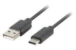 Lanberg CA-USBO-10CU-0005-BK čierna / Kábel USB / USB-A (M) - USB-C (M) / USB 2.0 / 0,5 m (CA-USBO-10CU-0005-BK)