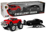 Mamido Súprava vozidla Red Monster Truck čierna BMW Odťahové vozidlo 58 cm