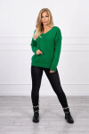 Sveter S202-15 V-výstrih zelený - Kesi UNI