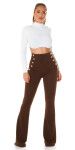 Sexy Koucla Highwaist flared pants golden buttons white M