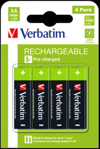 Verbatim Nabíjacia batéria AA Premium 2600 mAh 4ks (49517)