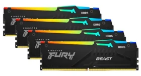 Kingston Fury Beast Black RGB 128GB (4x32GB) DDR5 5600MHz / CL40 / DIMM / XMP (KF556C40BBAK4-128)