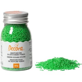 Cukrové zdobenie tyčinky zelené 90 g - Decora - Decora