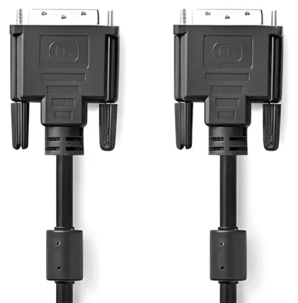 Nedis DVI-D 24+1 - DVI-D 24+1 2 m čierna / DVI kábel / 2560×1600 / poniklované konektory / priamy (CCGB32000BK20)