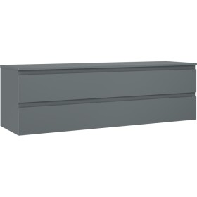 MEXEN/S - Orio kúpeľňová skrinka pod umývadlo 160 cm s doskou, 2 zásuvky, grafit mat 91A10-16047-2-BFFC66