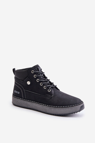 Šnurovacie pánske členkové topánky Big Star Hi-Poly System Black 40