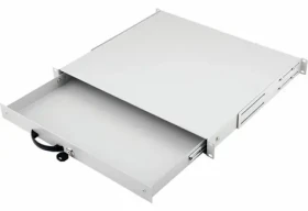 Equip 19" svetlo šedá / Uzamykateľná zásuvka / 1U / RAL7035 (EZD-1-G)