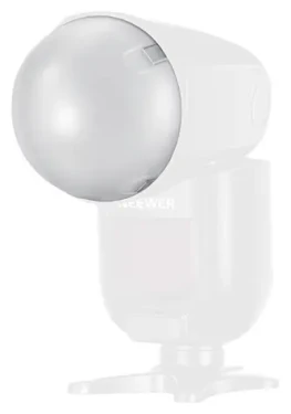 Neewer Z1 M12 priehľadná biela / Difuzér blesku / Kopulovitý tvar / Magnetické uchytenie / Pre Neewer Z1/Z2, Godox V1 (M12-N)