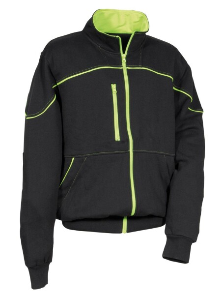 Pracovná mikina Cofra DIKLI Farba: Čierna/ Limetka, Veľkosť: 2XL (V547_0_05_2XL)