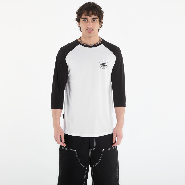 Tričko Horsefeathers Global Raglan T-Shirt White/ Black L