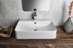 ISVEA - SOTT AQUA keramické umývadlo závesné/na dosku, 61x50cm, biela 10SQ51061