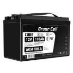 Green Cell bezúdržbová batéria AGM VRLA 12V 110Ah / pre kosačky | lode | invalidné vozíky | obytné vozidlá a kolobežky (AGM58)
