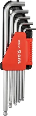 YATO YT-5838 Sada kľúčov imbus s guličkou 12 ks extradlhšia / CrV 6150 (YT-5838)