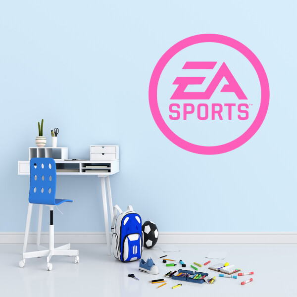 Veselá Stena Samolepka EA Sports Farba: ružová, Veľkosť: 40 x 40 cm