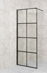 OLSEN SPA - Walk-in sprchovací kút ALBOX BLACK - FARBA rámu - Čierna, Rozmer A - 90, Rozmer C - 195, Smer zatvárania - Univerzálne Ľavé / Pravé, Výplň - Maľované bezpečnostné sklo - 6 mm OLBALBO90BC