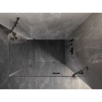 MEXEN/S - Lunar sprchový kút dvere krídlové pravá 90 x 70, transparent, grafit kartáčovaná 834-090-070-66-00-P