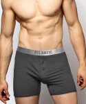 Pánské klasické boxerky knoflíčky ATLANTIC tmavě šedé