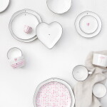 Bastion Collections Keramická mištička Pink Print 80 ml Srdce