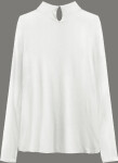 Elegantní halenka v barvě ecru s límečkem model 17825008 ecru L (40) - LJR