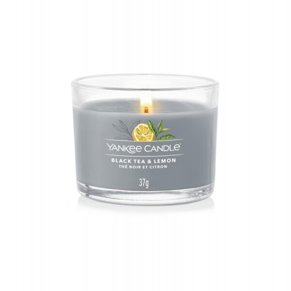 Yankee Candle Black Tea amp; Lemon votívna sviečka plnená v skle 37g / doba horenia: až 10h (5038581130491)