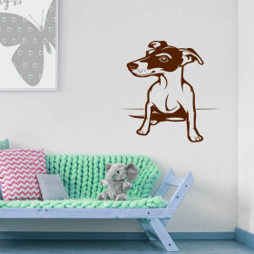 Veselá Stena Samolepka Pes Jack Russell Terrier Farba: hnědá, Veľkosť: 100 x 75 cm