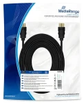 MediaRange HDMI 10 m čierna / Kábel HDMI / HDMI 1.4 / 10,2 Gbit/s / Ethernet / pozlátené konektory (MRCS212)