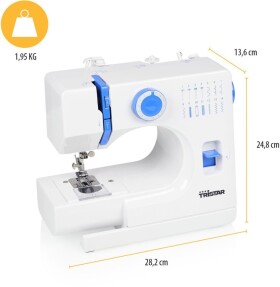 Tristar | Sewing machine | SM-6003 | Number of stitches 14 | Number of buttonholes 1 | White/Blue