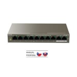 Tenda TEF1110P-8-102W / 10-Portov / 8x 100 Mbps / + 2x 1000 Mbps / desktop / PoE (120W) (TEF1110P-8-102W)