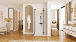 REA/S - Sprchová kabína Hugo Black 80x80 KPL-45220
