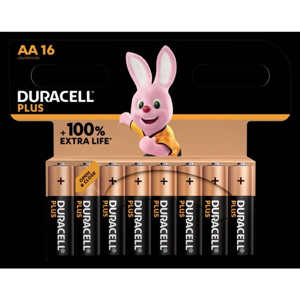 Duracell - Alkaline PLUS Extra Life MN1500/LR06 16 ks (5000394141025)