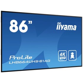 86" IIYAMA LH8664UHS-B1AG / 3840 x 2160 / LED / 16:9 / 8ms / 1200:1 / 500cd-m2 / HDMI / USB (LH8664UHS-B1AG)