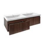 Kúpeľňová skrinka s umývadlom SAT Evolution 118x30x44,8 cm orech Aida mat SATEVO120NAU5 SATEVO120NAU5
