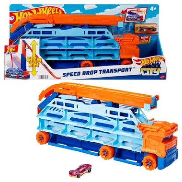 Mattel Hot Wheels HDY92 Ťahač s vysokou dráhou