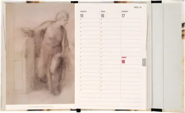 NOTIQUE Magnetic weekly planner Michelangelo 2027 / Týždenný diár / 11 x 16 cm / anglicky