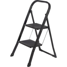 TOOLCRAFT TO-10398468 ocel sklopné schodíky skladacie, Montáž bez náradia Max.prac. výška: 2.47 m čierna; TO-10398468