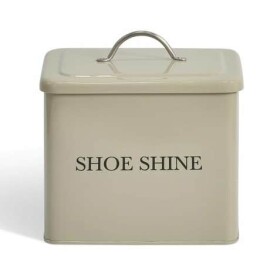 Garden Trading Plechová dóza s vekom Shoes Shine Box Clay