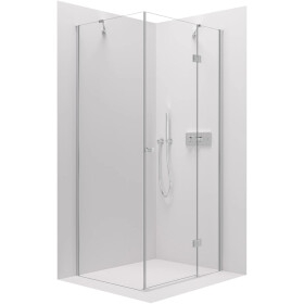 CERANO - Sprchovací kút Marino Ľ/P - 6 mm - chróm, transparentné sklo - 120x100x190 - pántový CER-422841