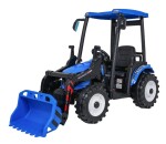 Mamido Detský elektrický traktor MEGA D68 24V s prívesom modrý