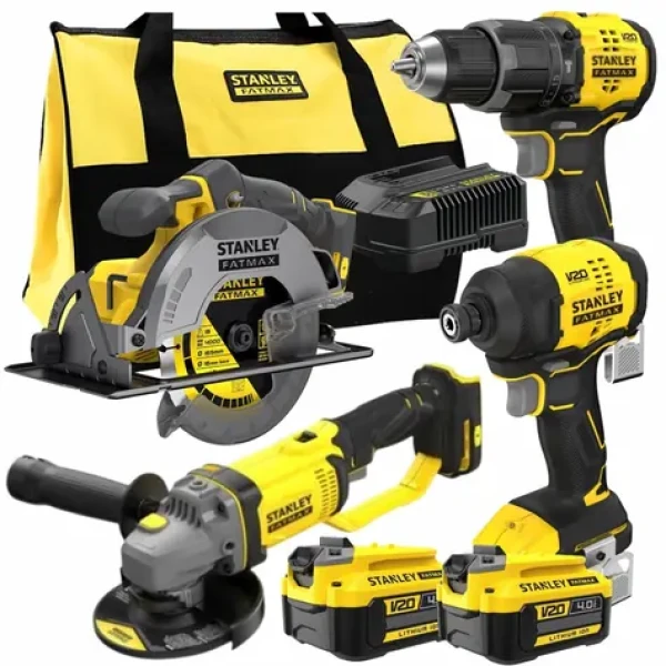 Stanley SFMCK459M2S žltá / Sada aku náradia / SFMCG400, SFMCS500, SFMCF800 / 4x18V / 2x 4Ah (SFMCK459M2S-QW)