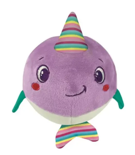 Clementoni BABY Plyšová loptička Narval s hrkálkou