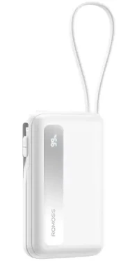 Romoss PPR10 10000mAh biela / Powerbanka / USB-A USB-C + Lightning USB-C kábel (PPR10-152-1233H)