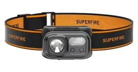 Superfire HL23-S čierna / Čelovka / 350 lm / dosah 120 m / USB-C / IP44 (HL23-S)
