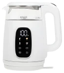 Adler AD 1305 bielo-strieborná / Rýchlovarná kanvica / 2200 W / 1,7 L / regulácia teploty 40-100 °C / udržanie teploty (AD 1305ws)