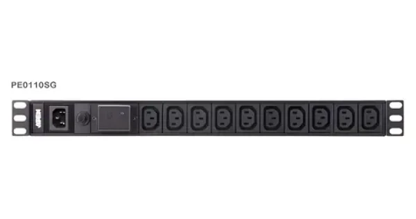 Aten PE0110S čierna / PDU / 1U / 10x C13 / vstup C14 / 100-240V / 10A (PE0110SG-AT-G)