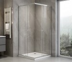 AQUALINE - AGGA štvorcová sprchová zástena 900x900, číre sklo HLF909Y