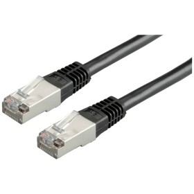 Roline 21.15.0335 RJ45 sieťové káble, prepojovacie káble CAT 5e S/FTP 1.00 m čierna dvojžilový tienený, pozlátené kontakty 1 ks; 21.15.0335