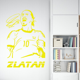 Veselá Stena Samolepka Futbalista Zlatan Ibrahimovič Farba: žlutá, Veľkosť: 40 x 27 cm