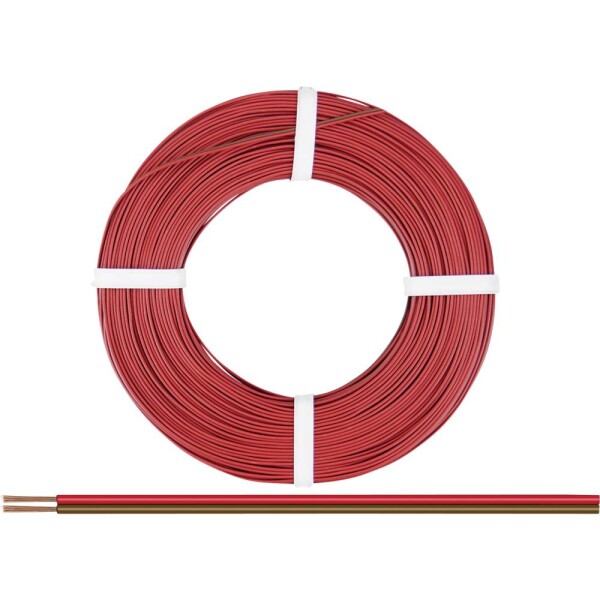 Donau Elektronik 218-08-25 opletenie / lanko 2 x 0.14 mm² červená, hnedá 25 m; 218-08-25